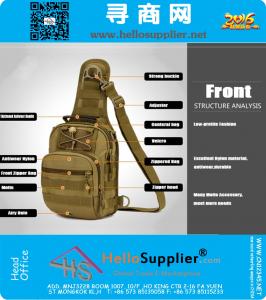 Nylon Molle Borst Pack Cross Body Sling Enkele Schouder Sporttas Voor Vissen Camping Apparatuur Outdoor Jacht Fietsen