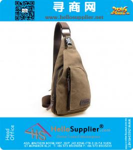 Uomini Outdoor Viaggi Escursionismo Militare Borsa a tracolla a tracolla Sport Maschio Tela Casual petto piccole borse a tracolla