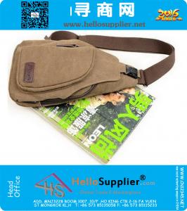 Uomini Outdoor Viaggi Escursionismo Militare Borsa a tracolla a tracolla Sport Maschio Tela Casual petto piccole borse a tracolla