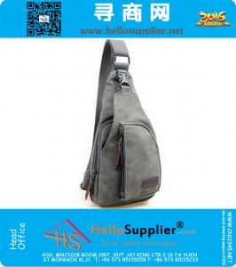 Uomini Outdoor Viaggi Escursionismo Militare Borsa a tracolla a tracolla Sport Maschio Tela Casual petto piccole borse a tracolla
