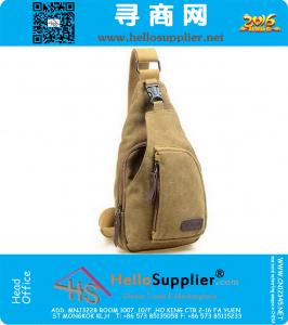 Uomini Outdoor Viaggi Escursionismo Militare Borsa a tracolla a tracolla Sport Maschio Tela Casual petto piccole borse a tracolla