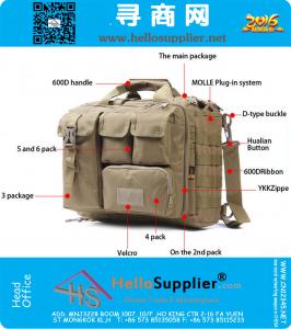 Erkekler Kadın Unisex Bilgisayar Mesaj Çantaları Taktik Molle Omuz Paketi Askeri Spor Salonu Duffle Çantası