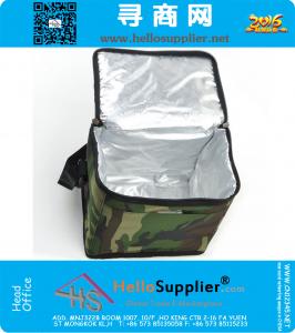 Militaire koelere lunchzakken Thermische camouflagepatroon Draagbare picknickvoedselzakken met aluminiumfolie Ice Fruit Fresh opbergtas