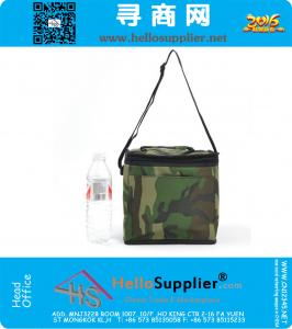 Militaire koelere lunchzakken Thermische camouflagepatroon Draagbare picknickvoedselzakken met aluminiumfolie Ice Fruit Fresh opbergtas