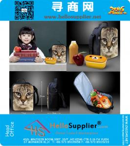 Fashion Cool Thermal Lunch Bag Crianças Camuflagem Armazenamento de alimentos Kids Camo Bolsas de almoço para meninos Meninas Lunchbox para crianças Adulto