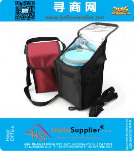 Draagbare koeltassen Camping Outdoor Noodzaak Wijn Picknickpakket Thermisch geïsoleerde Tote Lunch Cool Lunchbox Handtas