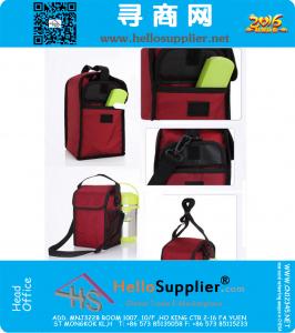 Draagbare koeltassen Camping Outdoor Noodzaak Wijn Picknickpakket Thermisch geïsoleerde Tote Lunch Cool Lunchbox Handtas