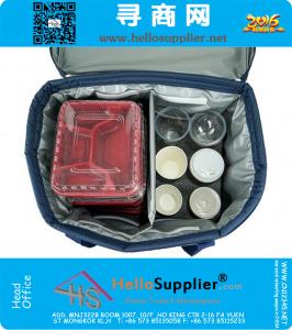 Supergrote 47L koelertassen codering 600D Oxford doek en PE schuim en PEAV rode picknickzak Blauwe lunchtas