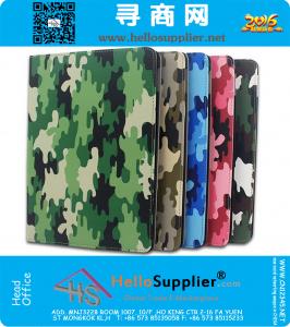 Voor iPad Air 2 hoesjes Leger Camouflage patroon Luxe pu lederen tas met standaard Functie beschermende hoes voor iPad 6