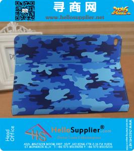 Voor iPad Air 2 hoesjes Leger Camouflage patroon Luxe pu lederen tas met standaard Functie beschermende hoes voor iPad 6
