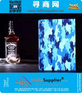 Voor iPad Air 2 hoesjes Leger Camouflage patroon Luxe pu lederen tas met standaard Functie beschermende hoes voor iPad 6