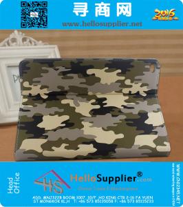 Voor iPad Air 2 hoesjes Leger Camouflage patroon Luxe pu lederen tas met standaard Functie beschermende hoes voor iPad 6