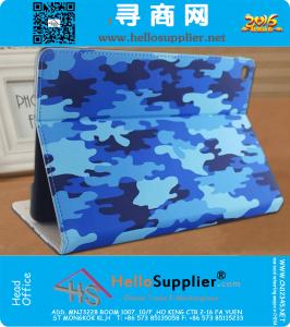 Voor iPad Air 2 hoesjes Leger Camouflage patroon Luxe pu lederen tas met standaard Functie beschermende hoes voor iPad 6