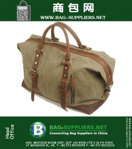 Vintage grote capaciteit mannen canvas reistassen Casual militaire plunjeeren bagage sporttassen
