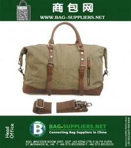 Vintage grote capaciteit mannen canvas reistassen Casual militaire plunjeeren bagage sporttassen
