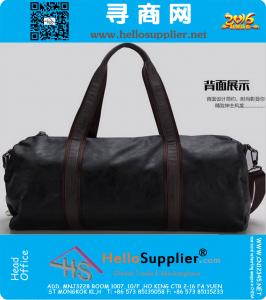 Hoge kwaliteit merk mannen lederen reistas Heren Vintage plunjezak Grote capaciteit sporttas schoudertas Outdoor sport Tote
