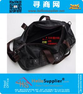 Hoge kwaliteit merk mannen lederen reistas Heren Vintage plunjezak Grote capaciteit sporttas schoudertas Outdoor sport Tote
