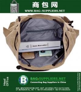 Hoge kwaliteit damesrugzakken Canvas mode Grote toevallige dagrugzakken Heren Rugzak Travel Sporttas Packsack
