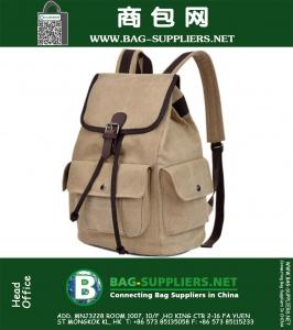 Hoge kwaliteit damesrugzakken Canvas mode Grote toevallige dagrugzakken Heren Rugzak Travel Sporttas Packsack