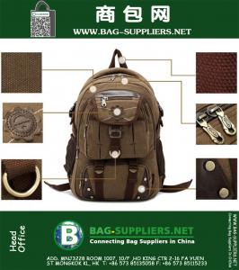 Notebook Canvas Rugzak Rits Heren Rugzakken Laptop Reistassen Militair Heren Vintage Toevallig College Schooltassen