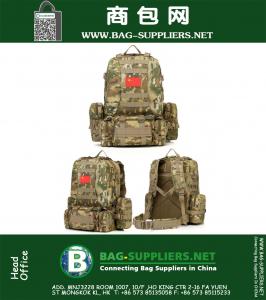 50L Militaire Tactische Rugzak Afneembare Sport Wandelen Rugzak Tactische Gecombineerde Reizen Camping Rugzak 800D Nylon Waterdicht