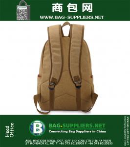 Hoge kwaliteit Nieuwe mode-afdrukken Grappige schooltassen Tieners Unisex Sport Vintage Militaire Canvas Rugzakken Heren Rugzak