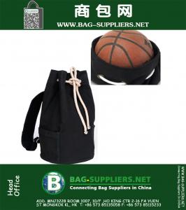 Mannen Canvas Trekkoord Emmer Rugzak Schooltas Mochila Buitensporten Basketbal Voetbal Gym Rugzak Reispakketten
