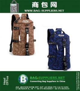 Afdrukken militaire tactische canvas rugzak mannen sport kamperen wandelen reizen rugzakken grote outdoor rugzak emmer bagpack