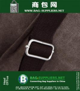 Echt leer Outdoor Heren Vintage Canvas Casual Reizen Hiking Rugzak Tas Rugzak Militaire tactische rugzak