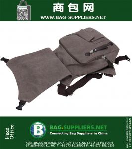 Echt leer Outdoor Heren Vintage Canvas Casual Reizen Hiking Rugzak Tas Rugzak Militaire tactische rugzak