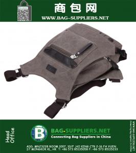 Echt leer Outdoor Heren Vintage Canvas Casual Reizen Hiking Rugzak Tas Rugzak Militaire tactische rugzak