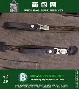 Echt leer Outdoor Heren Vintage Canvas Casual Reizen Hiking Rugzak Tas Rugzak Militaire tactische rugzak