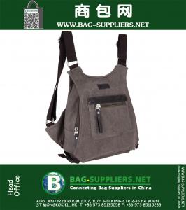 Echt leer Outdoor Heren Vintage Canvas Casual Reizen Hiking Rugzak Tas Rugzak Militaire tactische rugzak