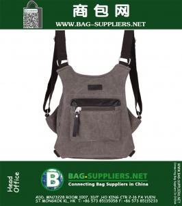 Echt leer Outdoor Heren Vintage Canvas Casual Reizen Hiking Rugzak Tas Rugzak Militaire tactische rugzak