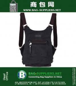 Echt leer Outdoor Heren Vintage Canvas Casual Reizen Hiking Rugzak Tas Rugzak Militaire tactische rugzak