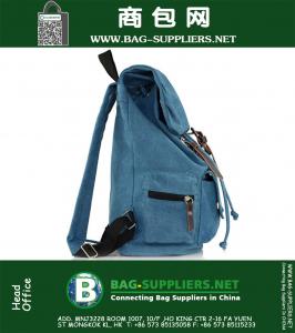 Lederen canvas rugzak mannen militaire tactische rugzak meisjes vintage school rugzak vrouwen laptop rugzak tas rugzak
