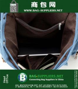 Lederen canvas rugzak mannen militaire tactische rugzak meisjes vintage school rugzak vrouwen laptop rugzak tas rugzak
