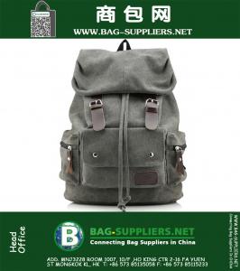 Lederen canvas rugzak mannen militaire tactische rugzak meisjes vintage school rugzak vrouwen laptop rugzak tas rugzak