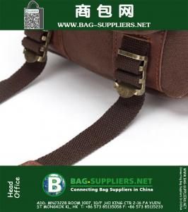 Heren Casual Vintage Militaire Canvas Schouder Rugzak Reizen Wandelen Studentenstas Satchel Rugzak