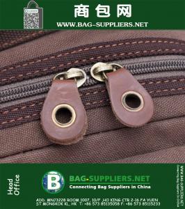 Heren Casual Vintage Militaire Canvas Schouder Rugzak Reizen Wandelen Studentenstas Satchel Rugzak