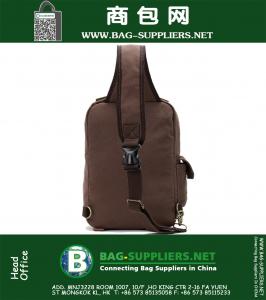 Heren Casual Vintage Militaire Canvas Schouder Rugzak Reizen Wandelen Studentenstas Satchel Rugzak