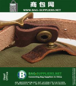 Vintage Unisex Canvas Rugzak Echt leer Tactische Rugzak Rugzak Reistas
