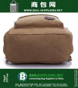 Heren Canvas Militaire Tactische Loptop Rugzak Vintage Preppy Stijl School Mochila Mode Stijl Paar Rugzakken