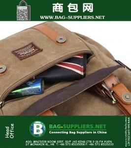 Vintage Canvas Rugzak Heren Schooltas en Lederen Rugzak Dames Mochila Feminina Rugzak Rugzak Bookbag Reistas