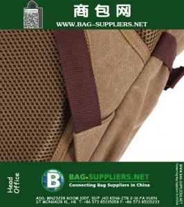 Vintage Canvas Rugzak Heren Schooltas en Lederen Rugzak Dames Mochila Feminina Rugzak Rugzak Bookbag Reistas