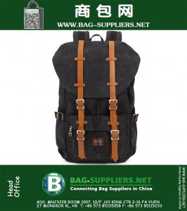 Vintage Canvas Rugzak Heren Schooltas en Lederen Rugzak Dames Mochila Feminina Rugzak Rugzak Bookbag Reistas