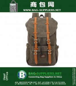 Vintage Canvas Rugzak Heren Schooltas en Lederen Rugzak Dames Mochila Feminina Rugzak Rugzak Bookbag Reistas