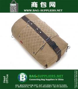 Hoge Kwaliteit Mode Outdoor Militaire Tactische Rugzak Mannen Lange Emmer Vorm Canvas Plaid Schoudertas Camping Wandelen Tas