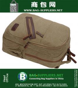 Vintage Mannen Canvas Rugzak Topkwaliteit Mode Schooltas Casual Outdoor Reizen Rugzak Schoudertassen