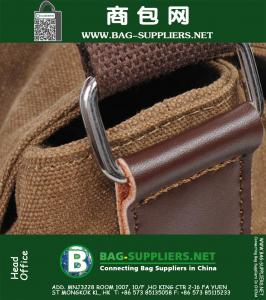Casual Vintage Heren Kleine Canvas Schoudertassen Rugzak Military Sports Mannelijke Cross Body Messenger Bags